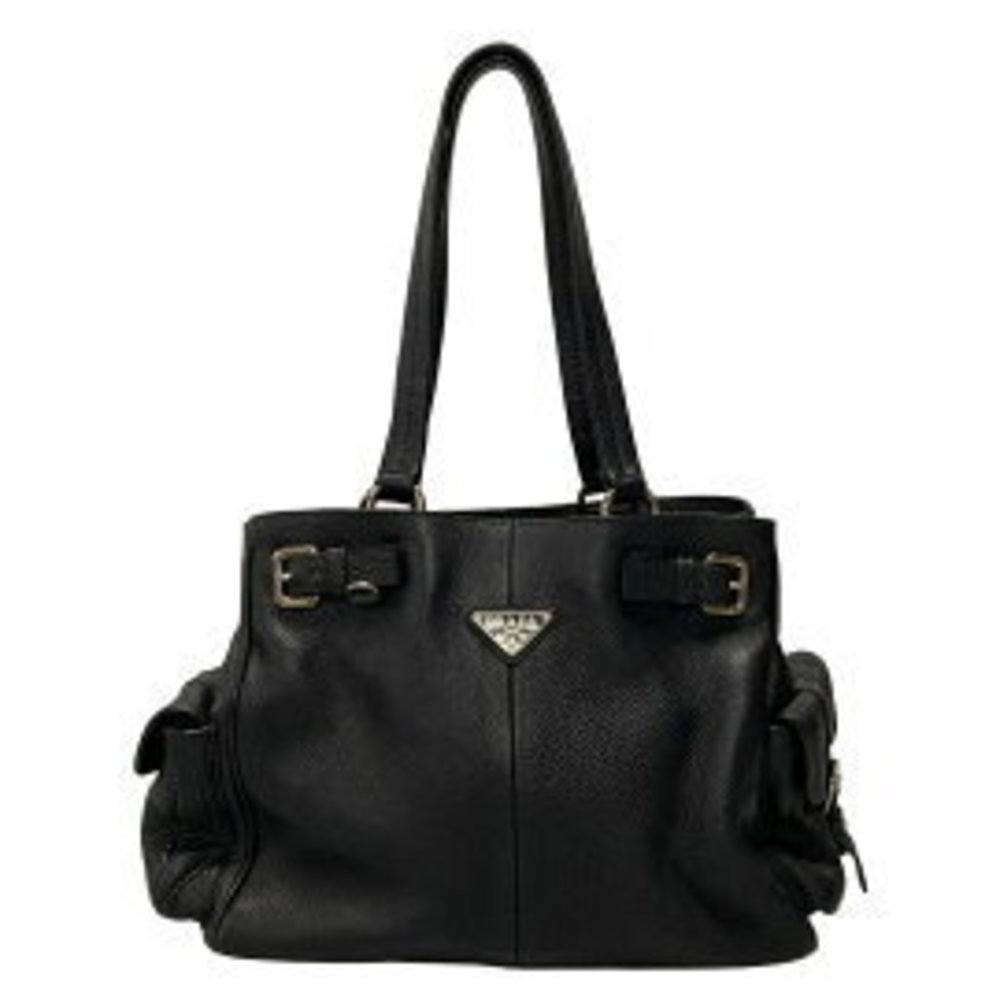 Prada Shoulder Bag black leather - Picture 1 of 9